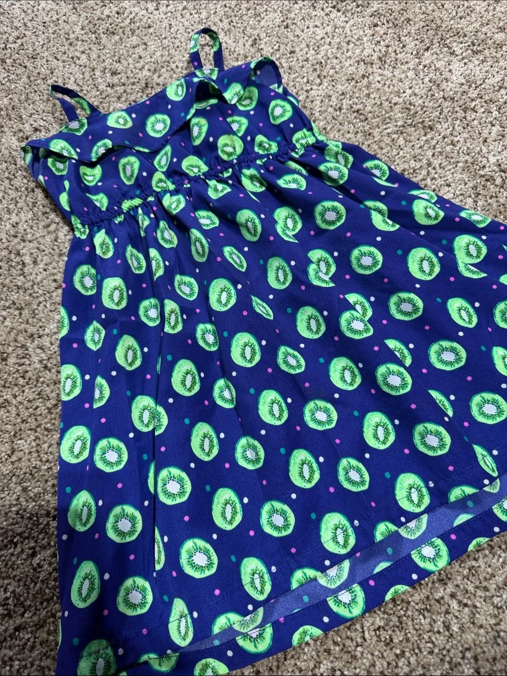 3 Dresses!Gymboree Navy Flower Dress 4t, Harper Canyon Blue Dress 4, Kiwi Dress